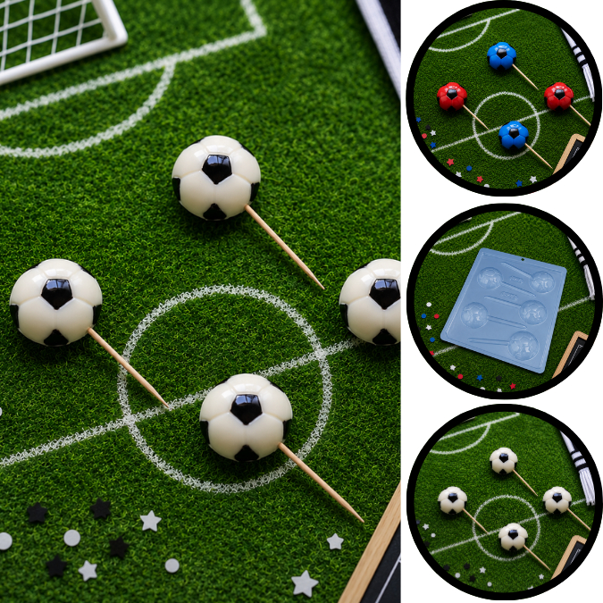 1~10 Forma Simples Pirulito Bola 322- (C3) em Acetato BWB Para Bombom e Doces de Chocolate e Confeitaria. (CHOCO)