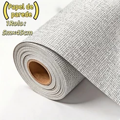 Papel de Parede Madeira 3D Autocolante 5m x 45cm Decoração para Quarto e Sala