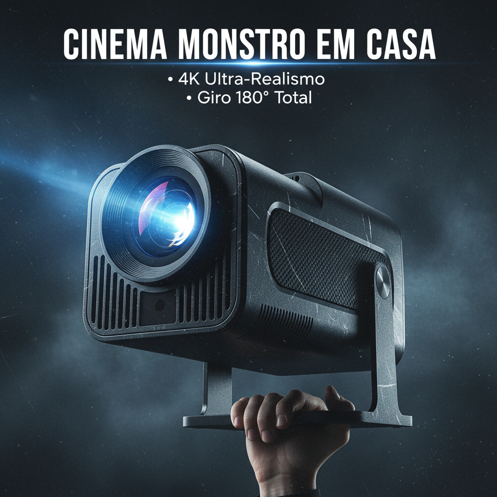 Projetor HY 320 Original PRO 4k Full HD com Wi-fi bluetooth HDMI Smarth