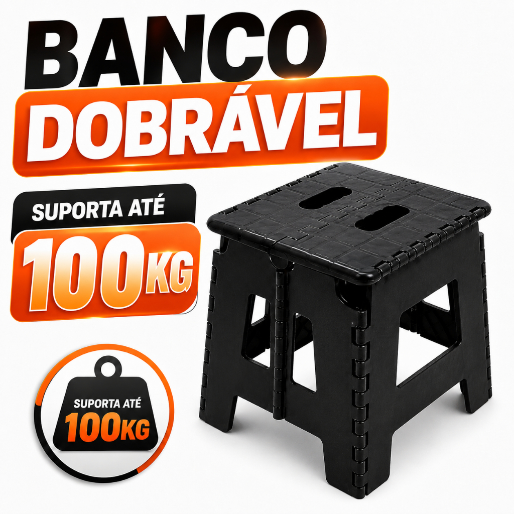 Kit 3 Banqueta Dobráveis Portáteis Resistentes 100kg Camping Praia Pesca Compactos Leves
