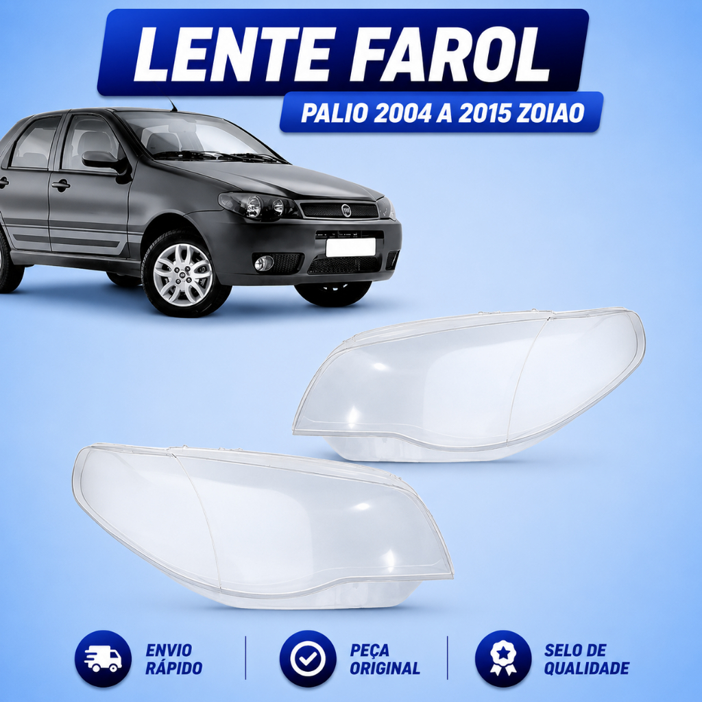 Lente Farol Palio Policarbonato Ano 2004 2005 2006 2007 2008 A 2015 Zoiao