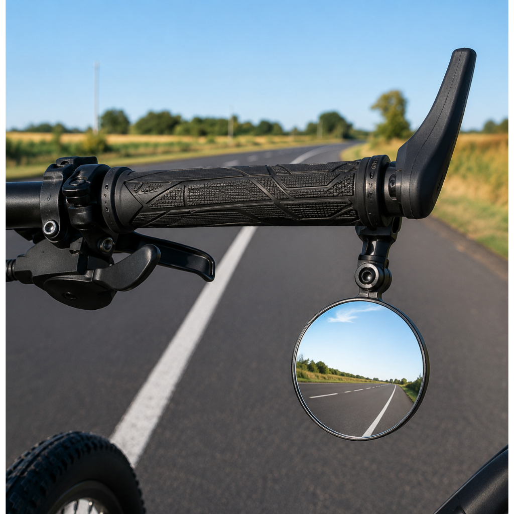 Kit Bike Acessórios Espelhos Retrovisor Redondo Ajustavél Com Buzina Campainha Trimtrim