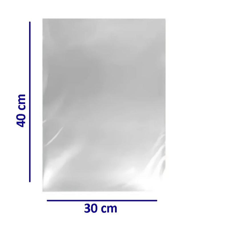 Saco PEBD Transparente 30x40 Resistênte para Alimentos Doces Congelados 1kg