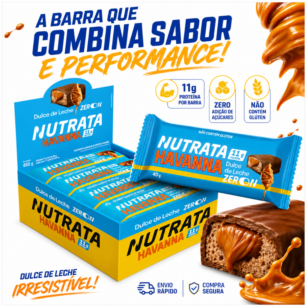 Barra de Proteína Doce de Leite Havanna Nutrata