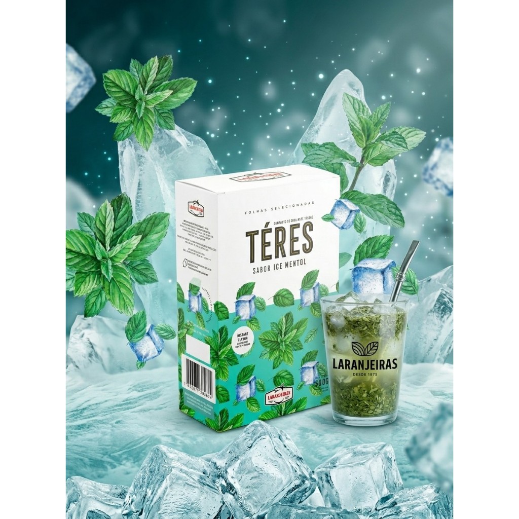 Tereré - Téres Premium - Ice Mentol - Extra-Forte - Composta de Erva Mate - 500g - Mate Laranjeiras