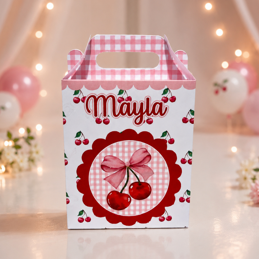 Cereja - Maletinha Lembrancinha Caixinha Personalizada - Desmontados