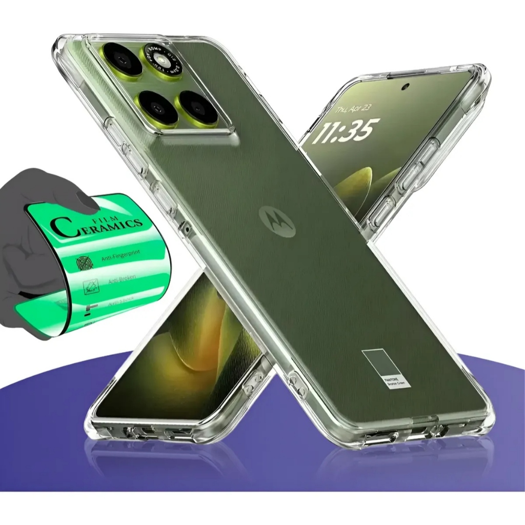 Capinha Anti Impacto + Película Para Motorola Edge 70 Fusion