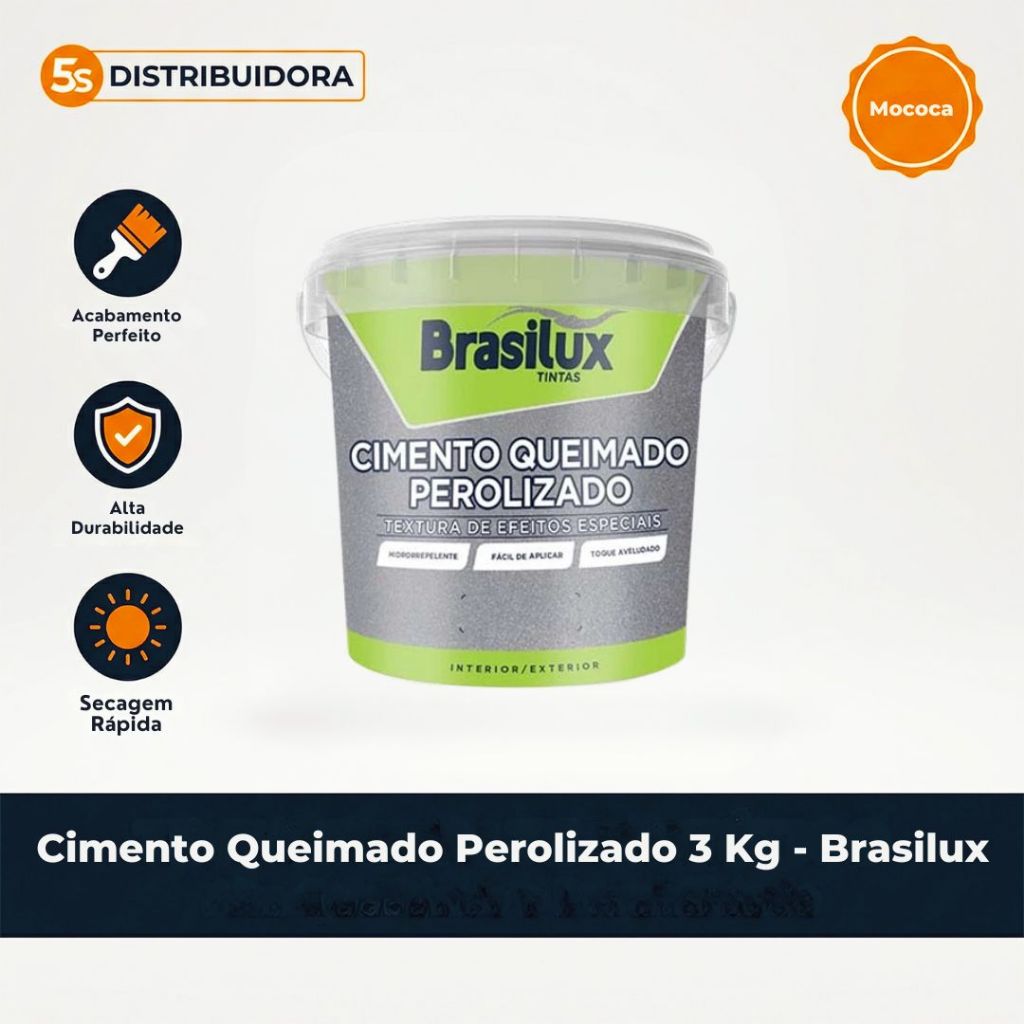 Cimento Queimado Perolizado 3 Kg - Brasilux