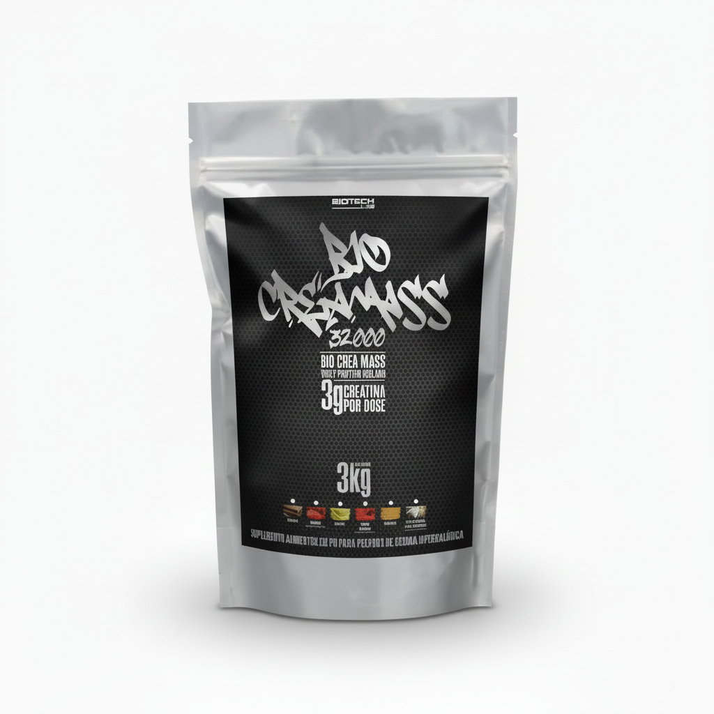 Bio Creamax 3kg Hipercalórico Premium com Creatina, Whey e WPI para Ganho de Massa