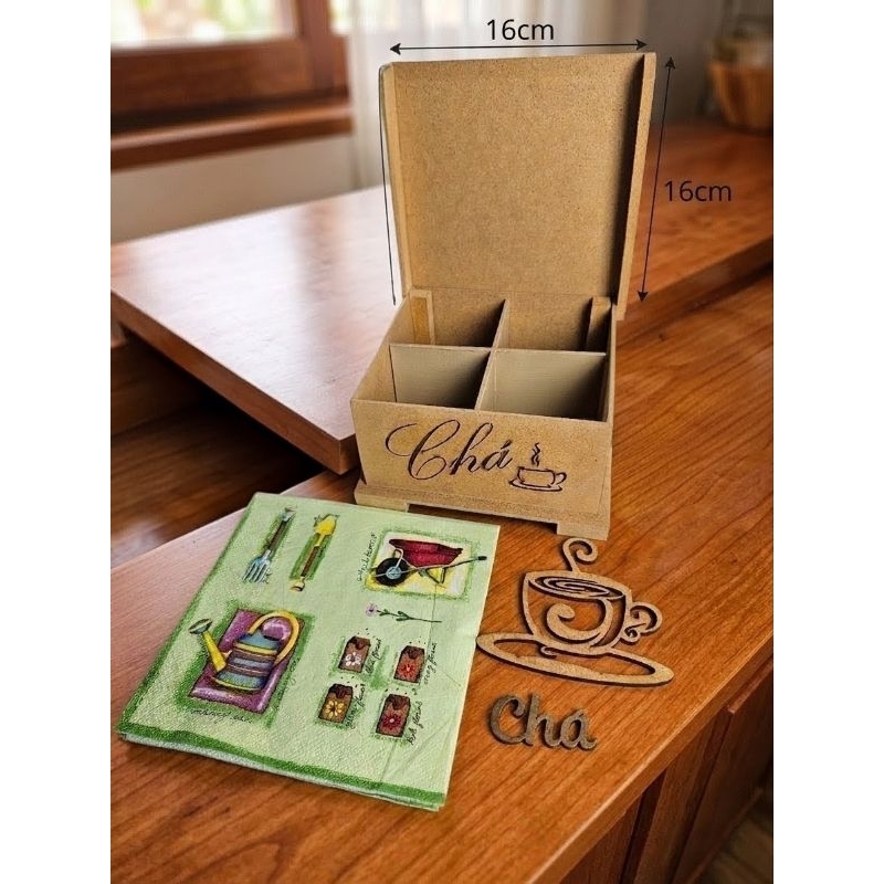 Kit para  Decoupage Guardanapo de papel decorado Caixa mdf+aplique+guardanapo Artesanato dy faça você mesmo.