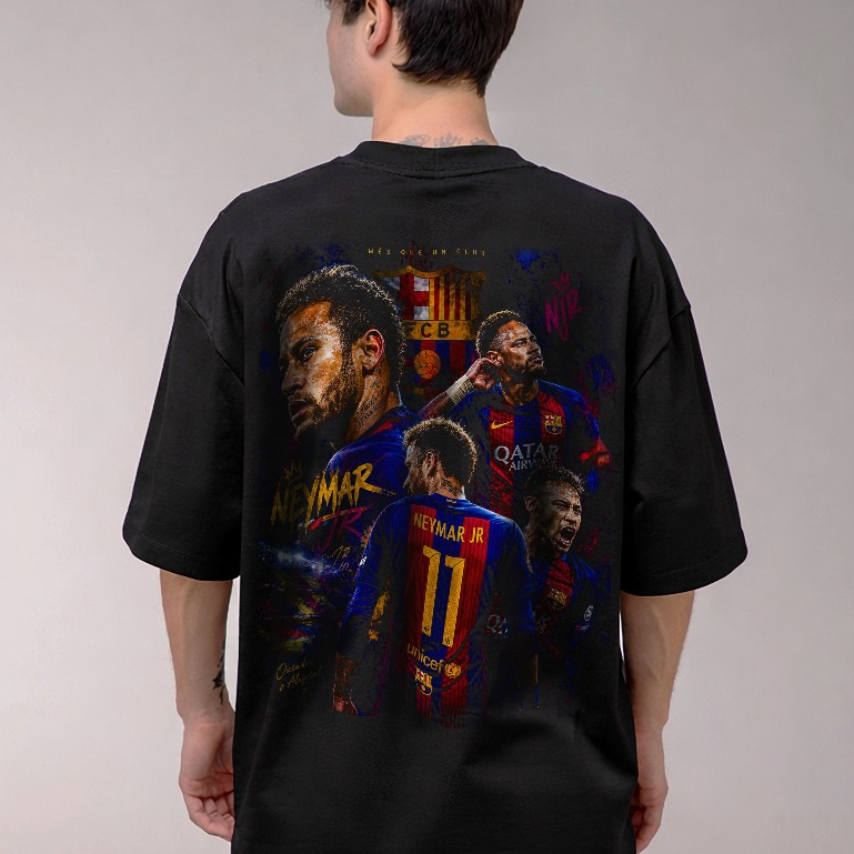 Camiseta Oversized Neymar Jr 11 Masculina Streetwear Estilosa Camisa Futebol Moda Urbana
