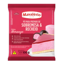 Pó Preparo De Sobremesa e Recheio Sabor Morango 100g Mavalério