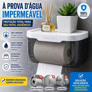 Suporte De Papel Higiênico De Plástico Montado Na Parede Para Banheiro Armazenamento À Pr…