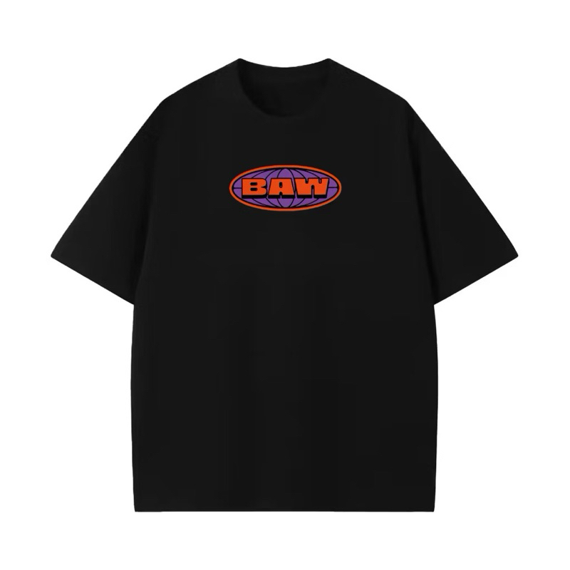 [Camiseta Premium em Algodão Puro]GXG Camiseta Streetwear BAW  Estampada Camiseta Oversized Algodão Globe