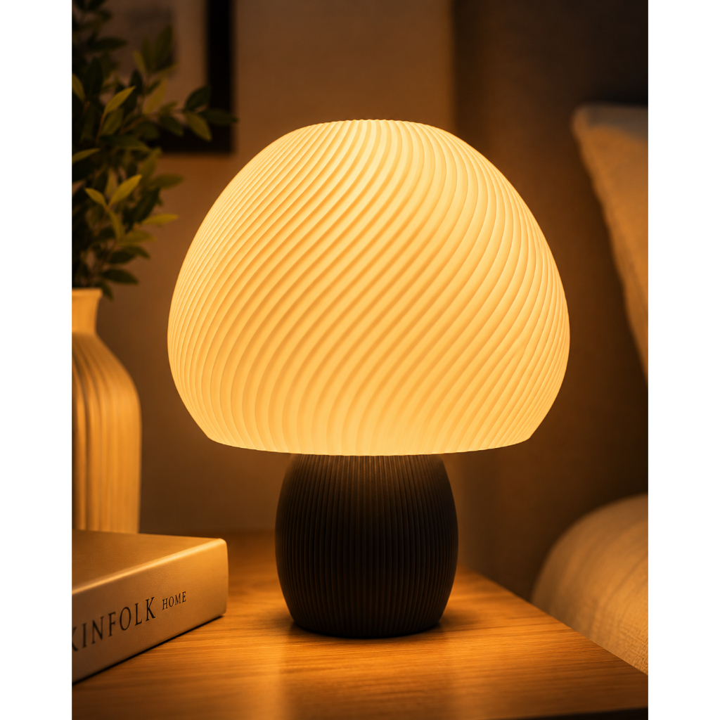 Luminária Cogumelo Mush LED Bivolt Abajur Decorativo Para Quarto Sala Mesa