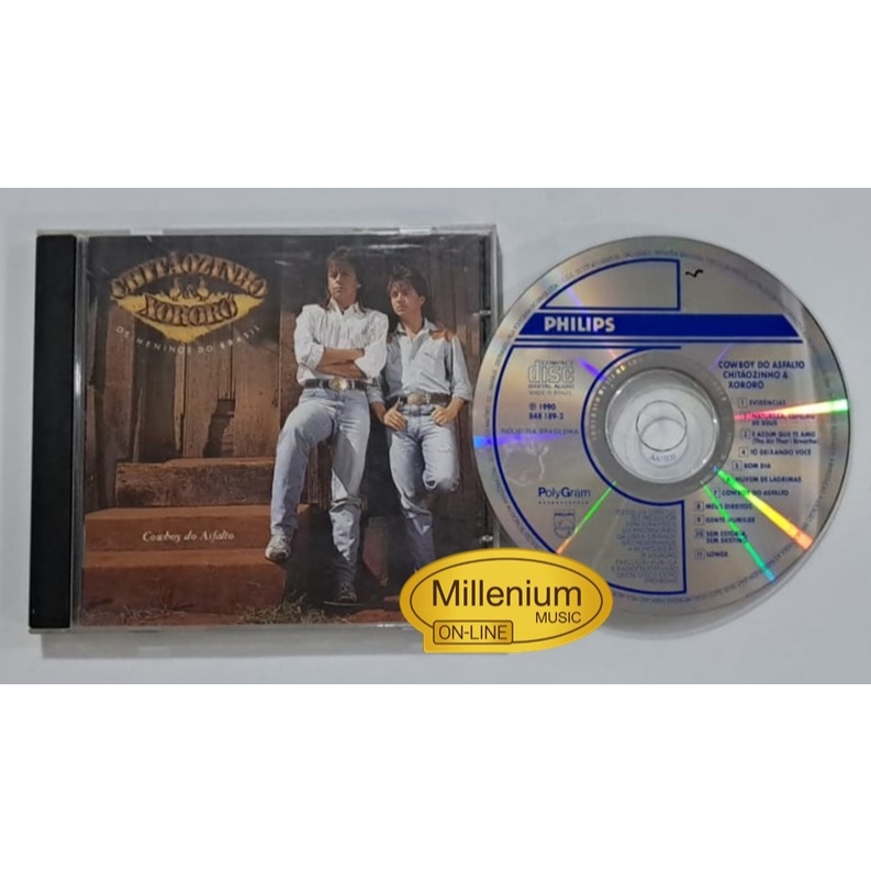 CD Chitãozinho & Xororó  Cowboy Do Asfalto 1990 Original Gravadora Colecionador Ótimo Estado