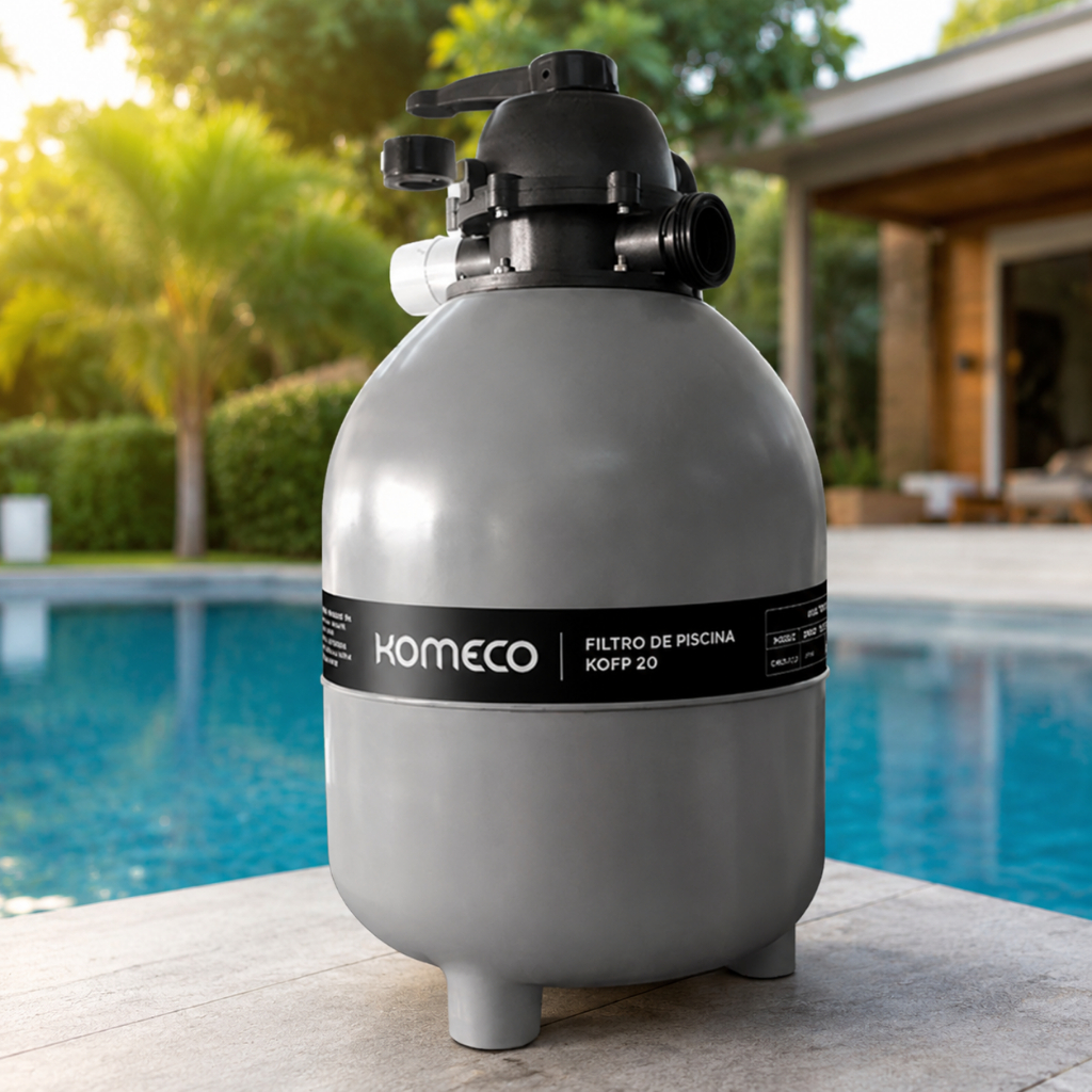 Filtro Para Piscina KOFP 40 50kg Para Bomba 0,5CV Komeco Filtragem Eficiente