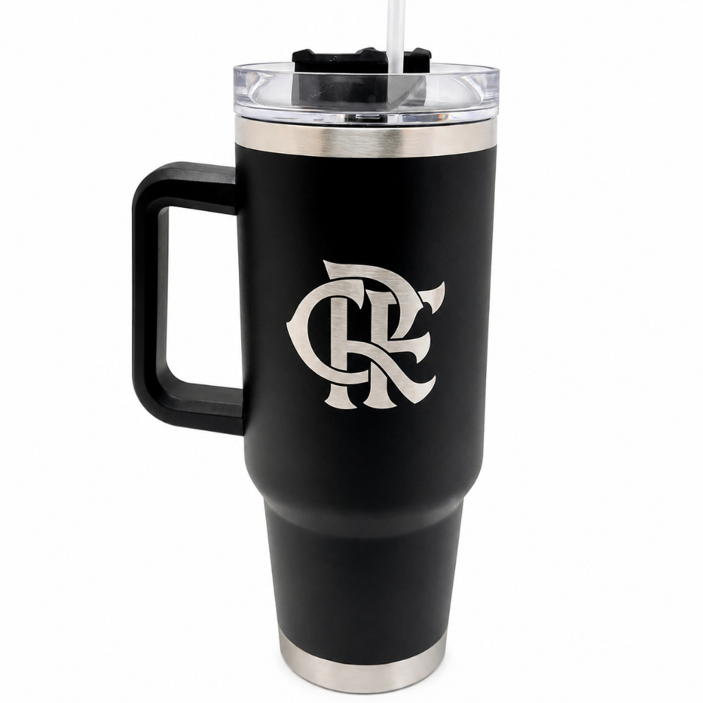 CANECA TÉRMICA 1,2L PRETA – FLAMENGO | PRODUTO OFICIAL