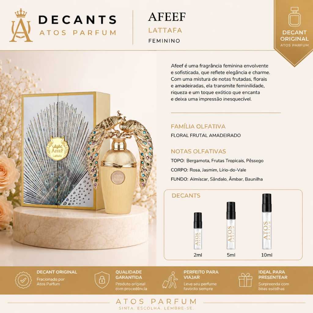 Perfume Árabe Feminino Lattafa Afeef Original