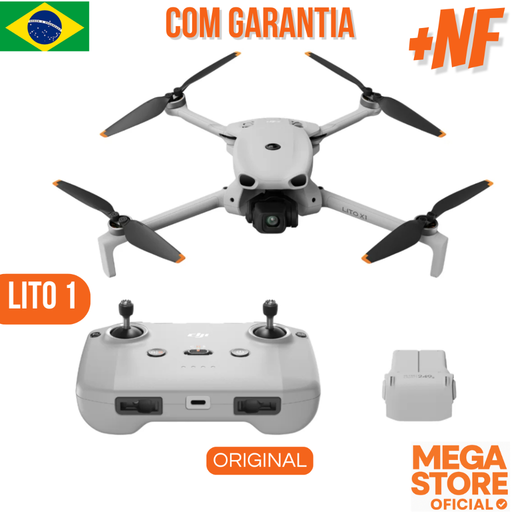 Drone DJI Lito 1 Standard (Sem tela) Câmera Profissional 4K | Lacrado Original + NFe DJI079