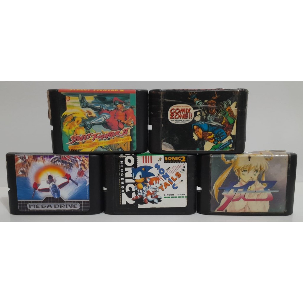 Lote com 5 Carcaças Mega Drive Genesis Sucata Reposição Não Funcionam