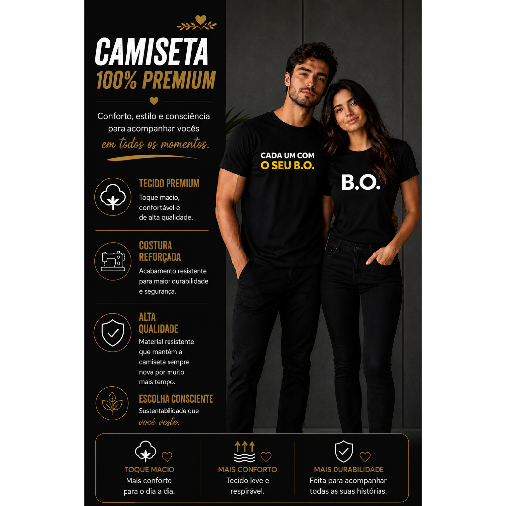 KIT CAMISETA CASAL DIA DOS NAMORADOS BO CADA UM COM SEU FRASES ZUERA AMOR LOVE