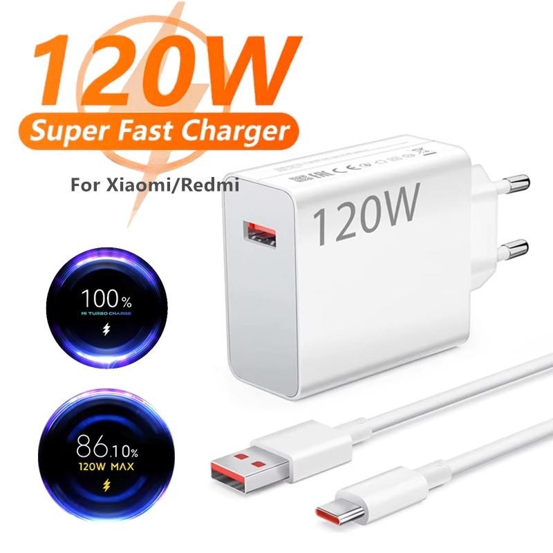 Carregador Xiaomi 120W 90W 67W 33W Fonte + Cabo Tipo C 6A Ativa Mi Turbo Charge Bivolt