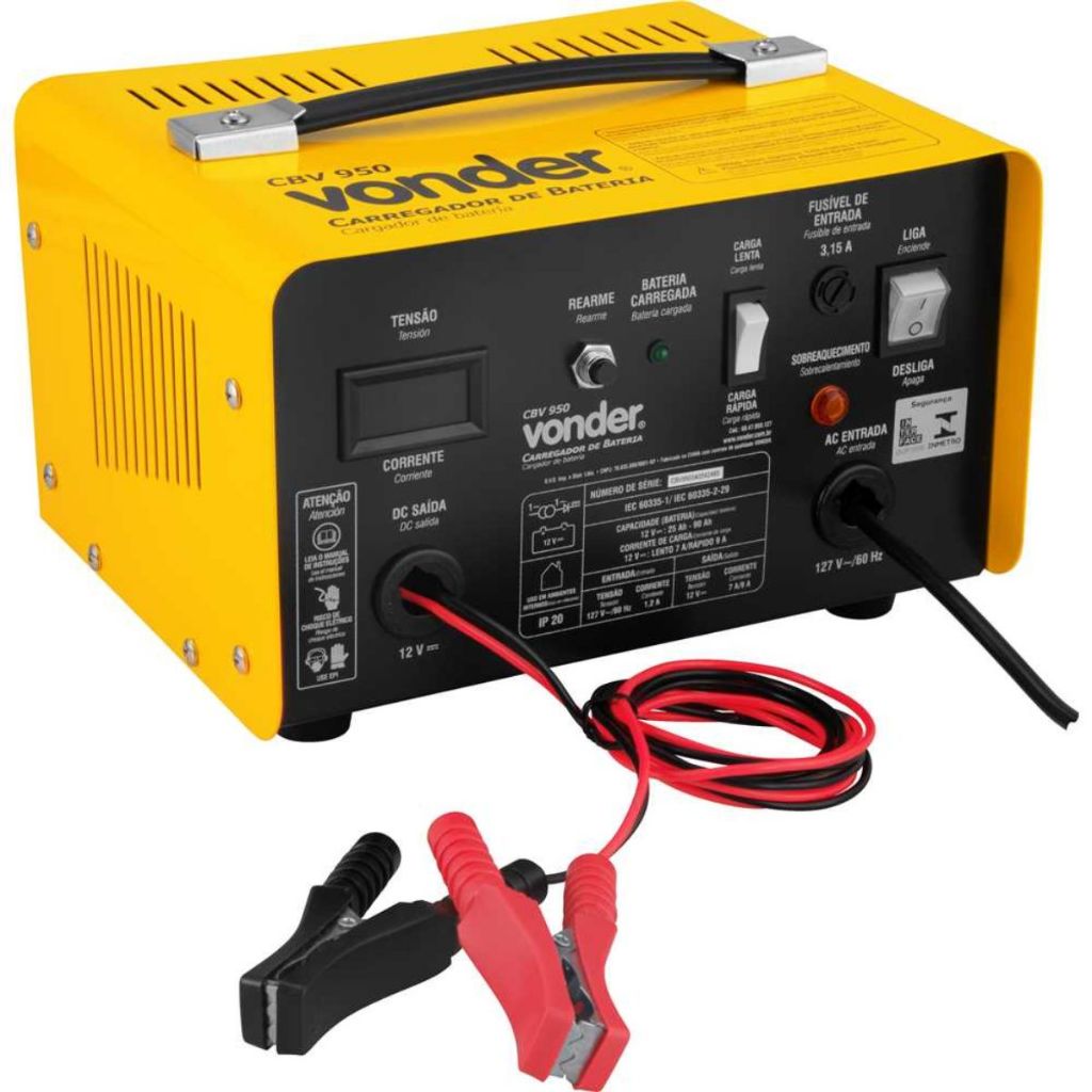 Carregador de Bateria 25-90ah 12v 127V Cbv950 Vonder