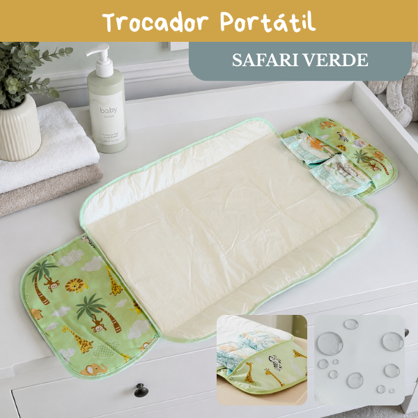 Trocador De Fralda Portátil Impermeável Dobrável Lindas Estampas Menino Menina