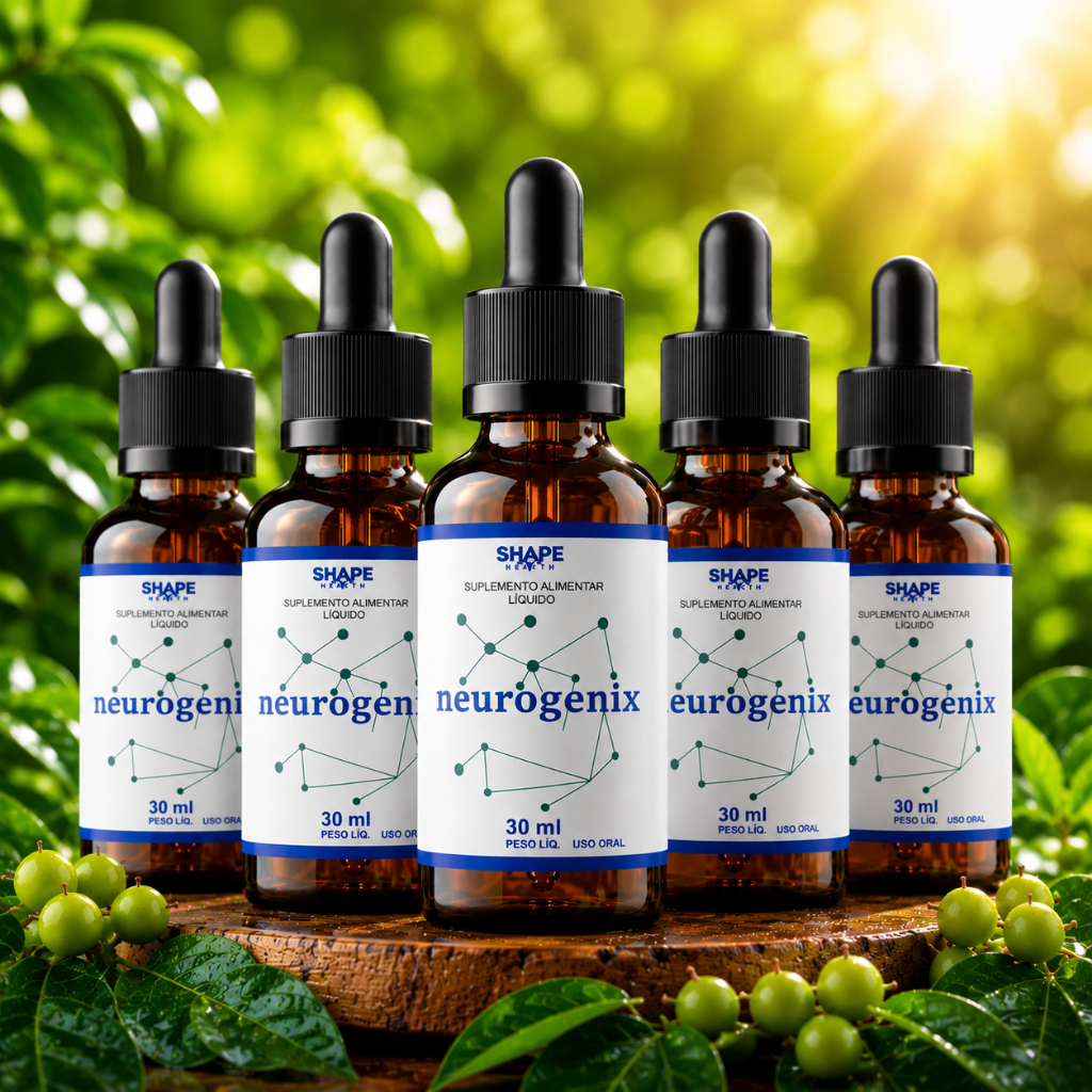 Receba 5 Potes Neurogenix 30 Ml Original Suplemento Alimentar Natural Loja Oficial Neuro Genix