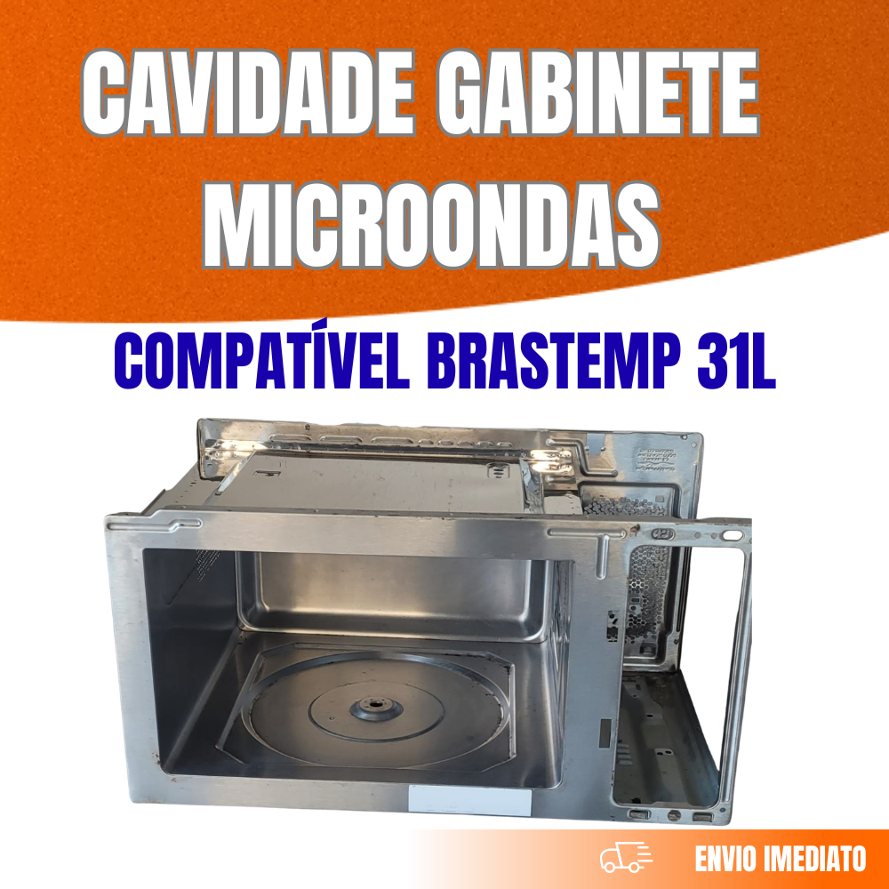 Cavidade Gabinete Inox Microondas Compatível Brastemp 31 litros Carcaça Interna Peça Usada reposição