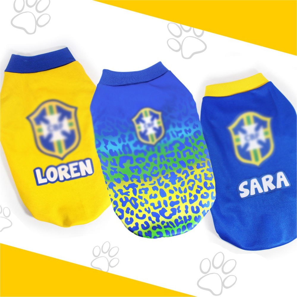 regata pet roupa de time brasil seleção brasileira tam xpp ao G