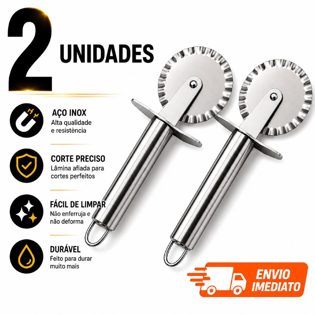 Cortador Para Pastel Utensílio de Cortar Pastel Massa Profissional Inox Para Pastel Ravioli Pizza