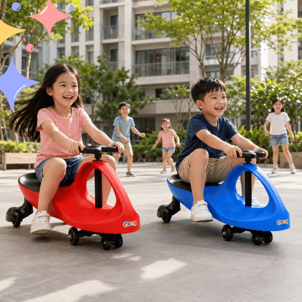 Carrinho de Rolimã Infantil Volante Giratório 360 Drift Gira Suporta 100kg Menino Menina Brinquedo Radical Vermelho Azul