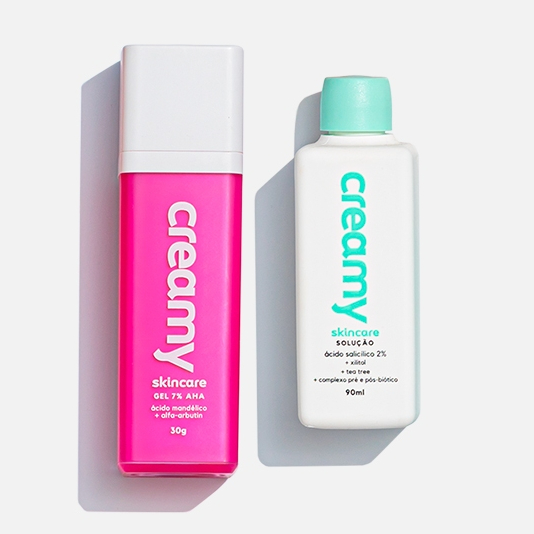 Kit Duo Gel Clareador Antiacne - Ácido Mandélico + Tônico Antioleosidade - Ácido Salicílico