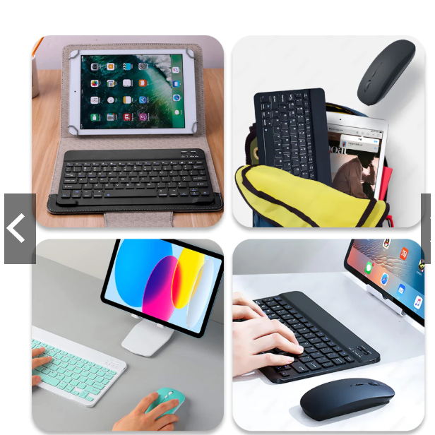 Kit Teclado e Mouse Sem Fio Bluetooth Colorido Macaron Para PC iPad Tablet Notebook