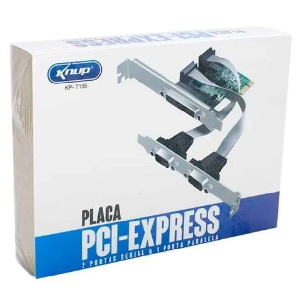 Placa PCI Express com 2 Portas Serial e 1 Paralela AX99100 - Knup KP-T105