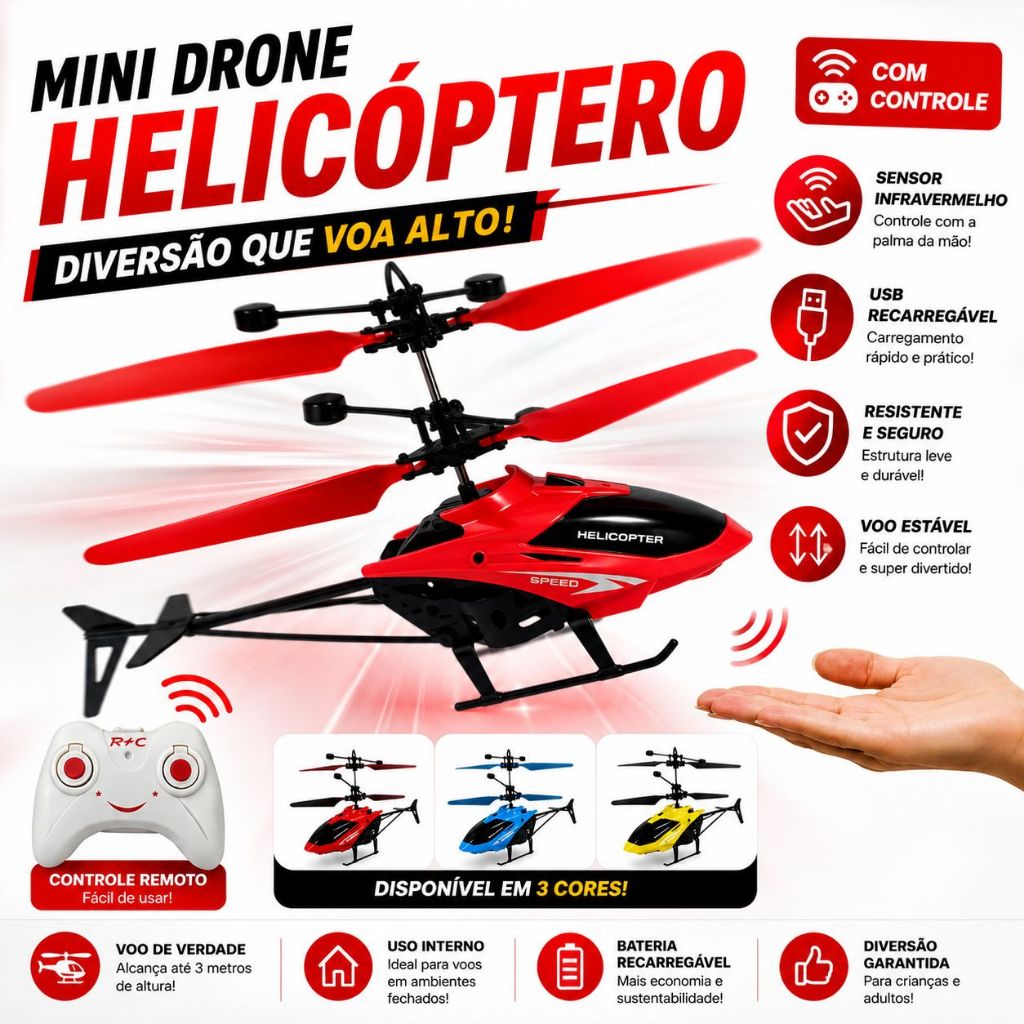Mini Drone De Helicóptero avião Brinquedo Voador Recarregável Controle Remoto Infravermelho Sensor