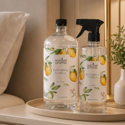 Kit Agua Perfumada Com Refil Completo Cheirinho Casa Roupas Tecidos