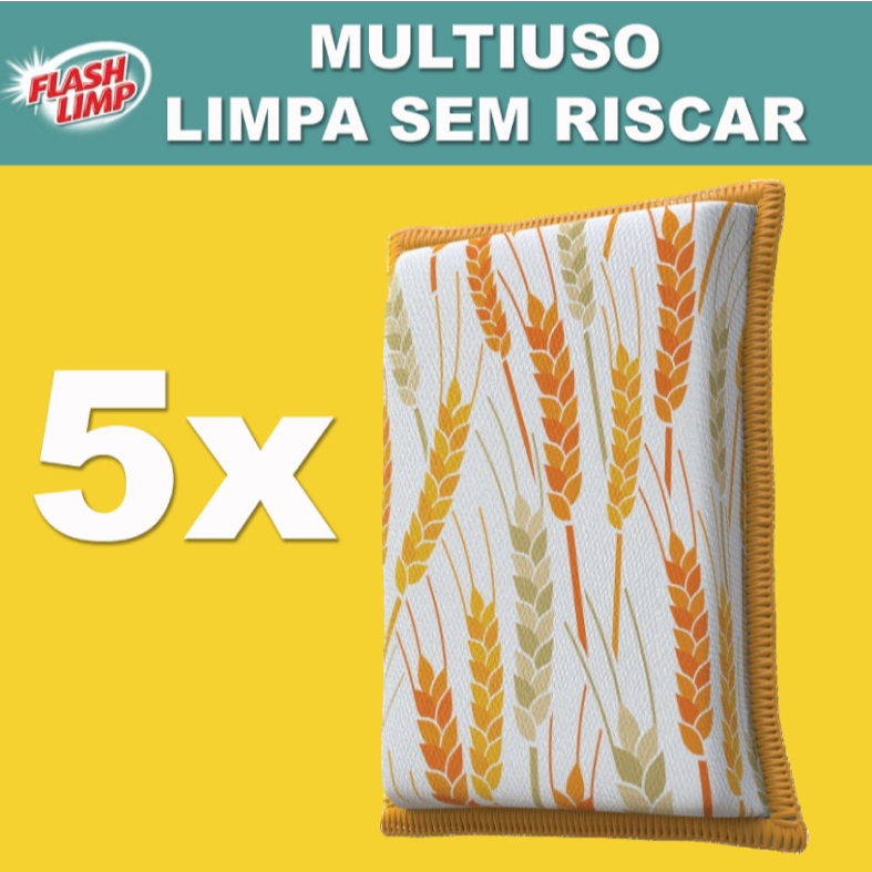 Esponja Microfibra Flash Limp Multiuso 5 unidades