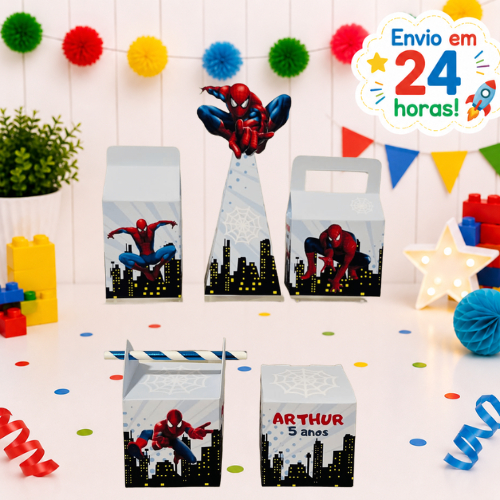 LEMBRANCNHA HOMEM ARANHA FESTA INFANTIL KIT PERSONALIZADO DECORAÇÃO ANIVERSÁRIO