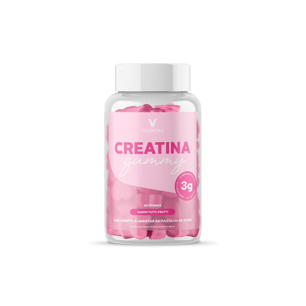 Gummy Creatina - Força e Praticidade Sabor Tutti Fruti com 60 Gomas Original