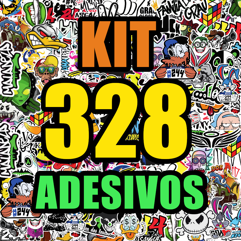 Kit 328 Adesivos Viseira Moto Bike Eletrica GRS Tio Patinhas Cartela aprova d'agua Frases e Simbolos