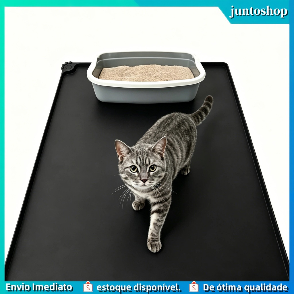 Tapete silicone pet impermeável antideslizante, para cãese gatos, fácil limpar, dobrável, anti respingo, vários tamanhos