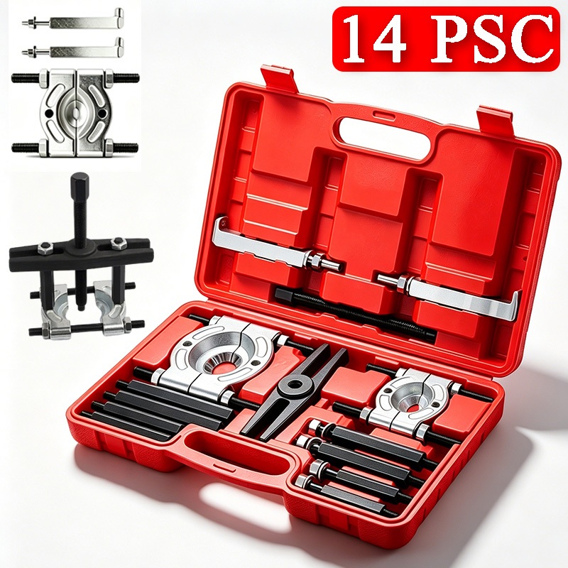 Kit Saca Rolamento 14 Peças Separador Extrator de Rolamentos Polias e Engrenagens