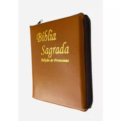 Biblia Sagrada | Pequena | Sem Harpa | Marrom | Ziper