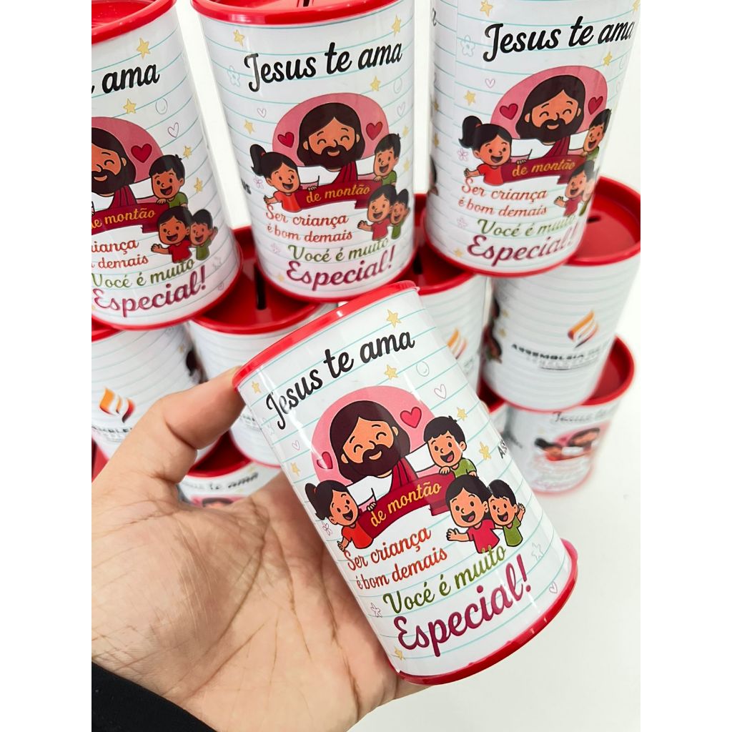 10 Cofrinhos Personalizados Lembrancinha Aniversários, Chá revelação, Festa infantil - Fazemos todos os Temas