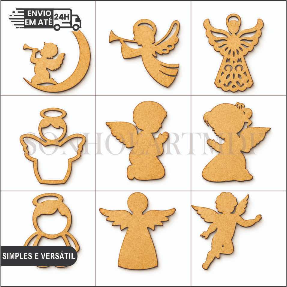 Aplique MDF Cru Religioso 5cm Miniatura 3mm - Kit Lembrancinha Batizado, Crisma, Primeira Comunhão e Artesanato