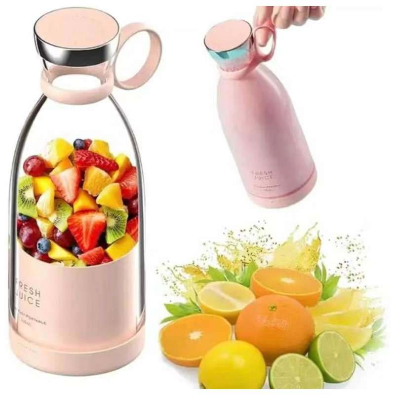 Mini Liquidificador Portátil USB 6 Lâminas 420ml Recarregável Shake Suco Detox