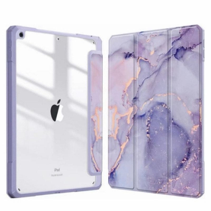 Capa Magnética Premium para iPad – Estampa Mármore com Traseira Transparente e S